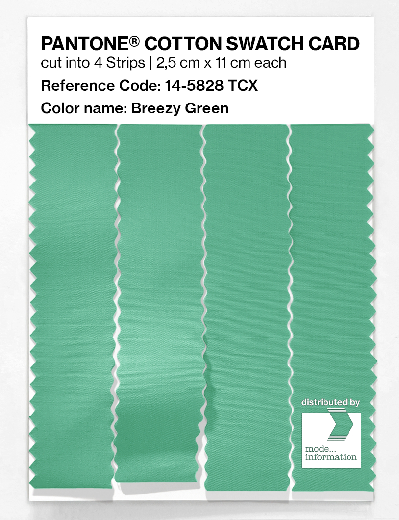 Product image 3 of the product “PANTONE® COTTON SWATCH CARD 14-5828 TCX Breezy Green ”