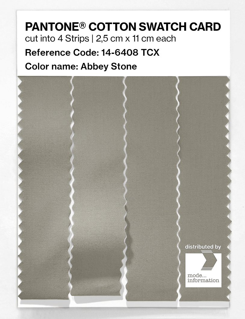 Product image 3 of the product “PANTONE® COTTON SWATCH CARD 14-6408 TCX Abbey Stone ”