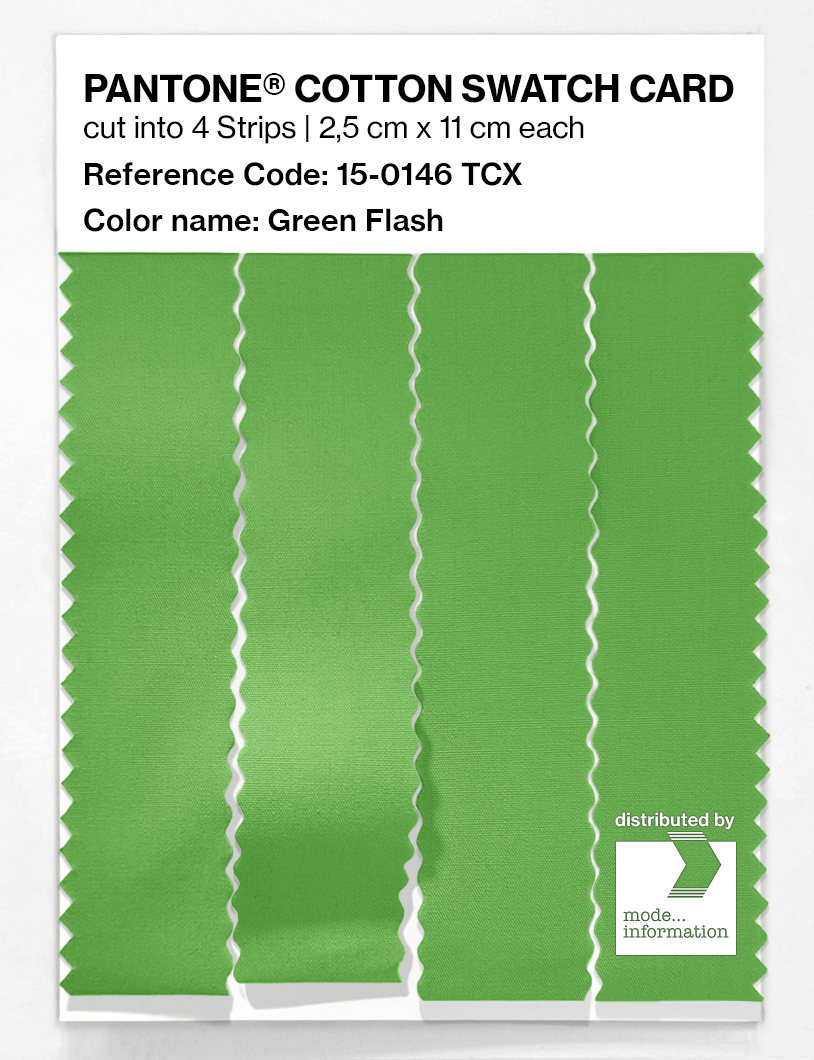 Product image 3 of the product “PANTONE® COTTON SWATCH CARD 15-0146 TCX Green Flash ”