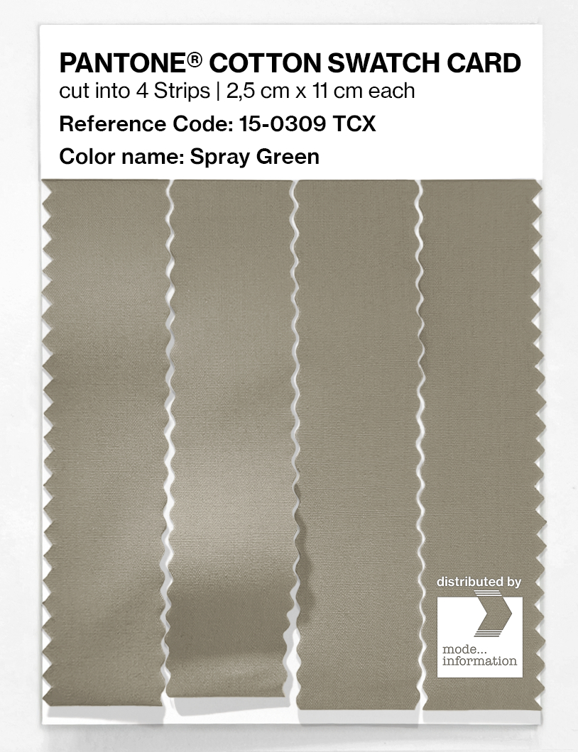 Product image 3 of the product “PANTONE® COTTON SWATCH CARD 15-0309 TCX Spray Green ”