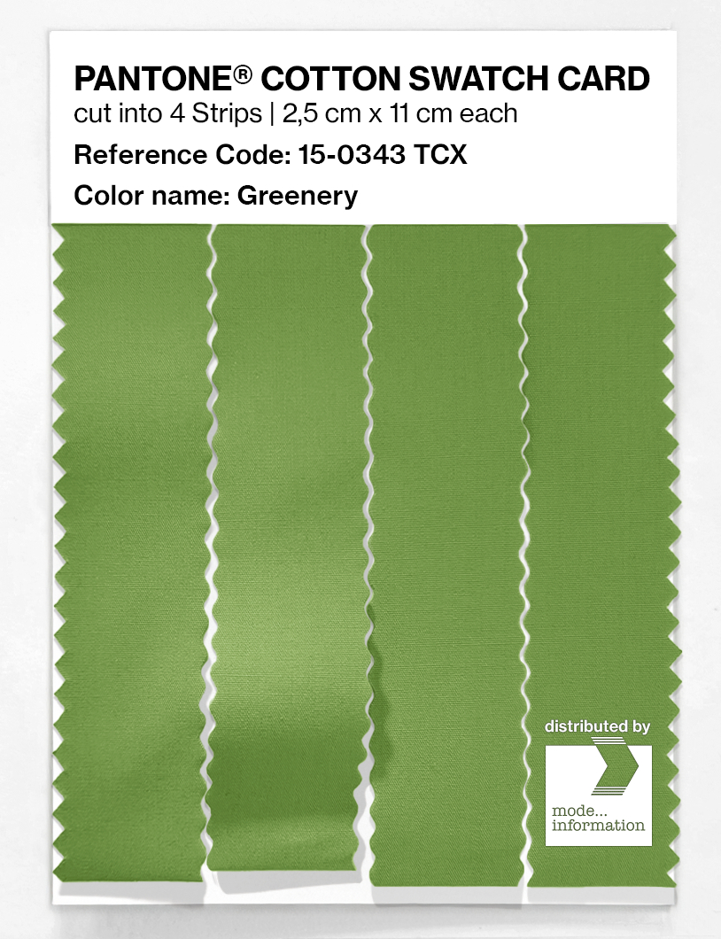 Product image 3 of the product “PANTONE® COTTON SWATCH CARD 15-0343 TCX Greenery ”
