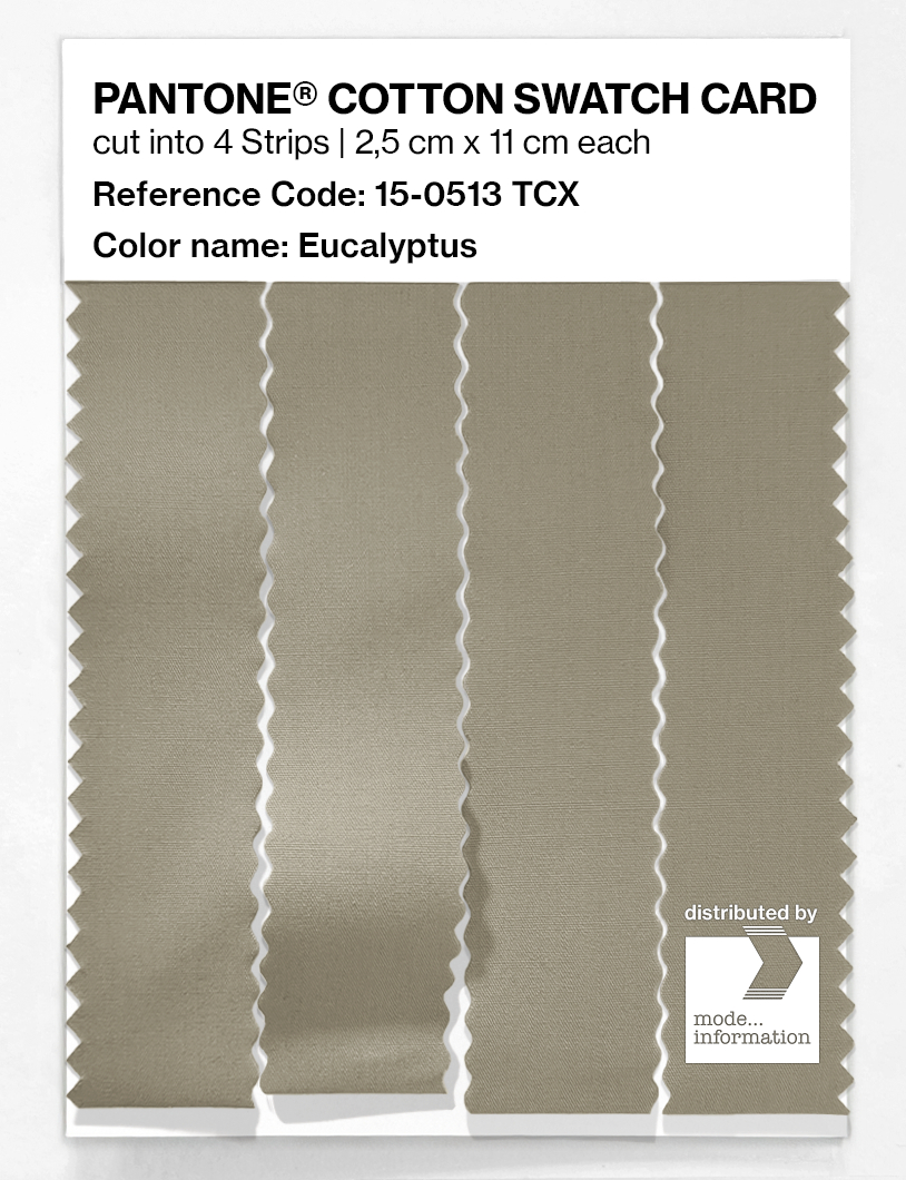 Product image 3 of the product “PANTONE® COTTON SWATCH CARD 15-0513 TCX Eucalyptus ”