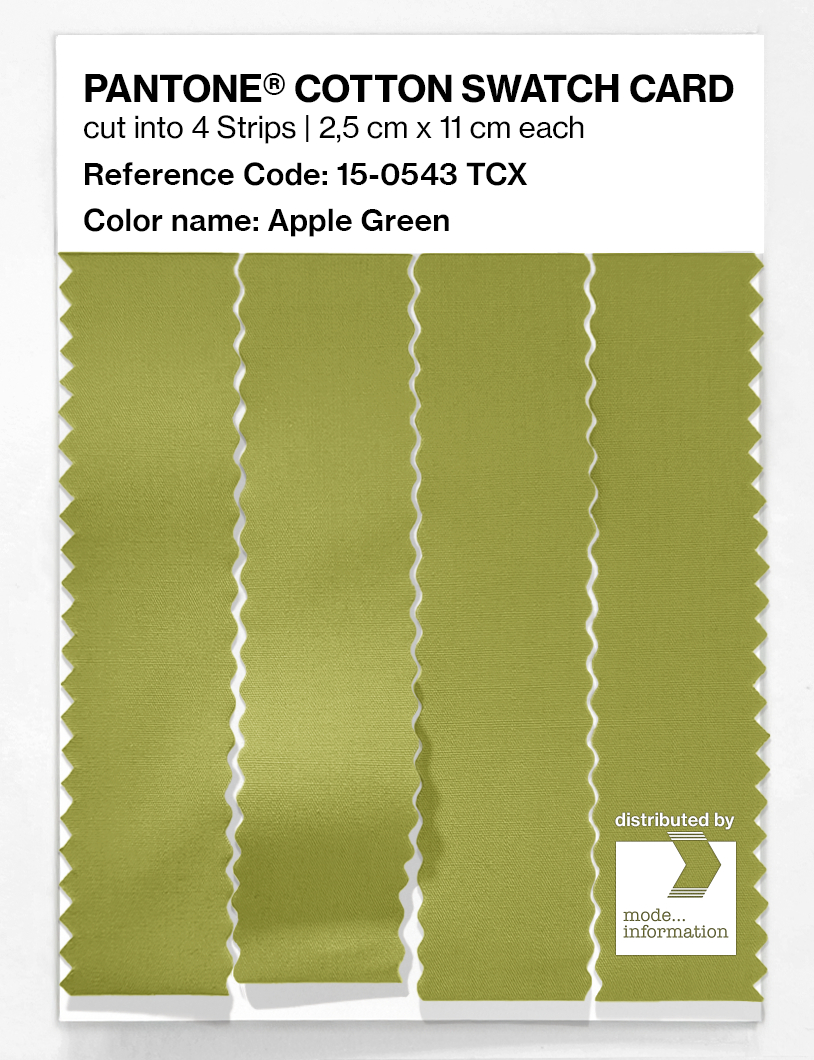 Product image 3 of the product “PANTONE® COTTON SWATCH CARD 15-0543 TCX Apple Green ”
