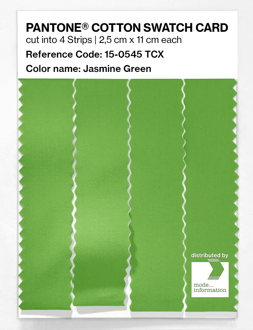 Product image 3 of the product “PANTONE® COTTON SWATCH CARD 15-0545 TCX Jasmine Green ”