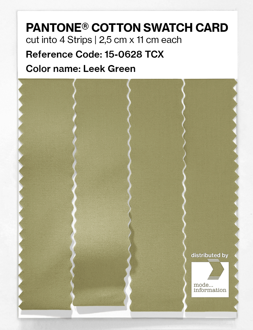 Product image 3 of the product “PANTONE® COTTON SWATCH CARD 15-0628 TCX Leek Green ”