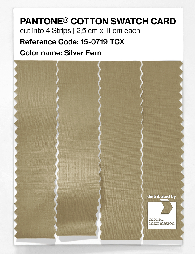 Product image 3 of the product “PANTONE® COTTON SWATCH CARD 15-0719 TCX Silver Fern ”