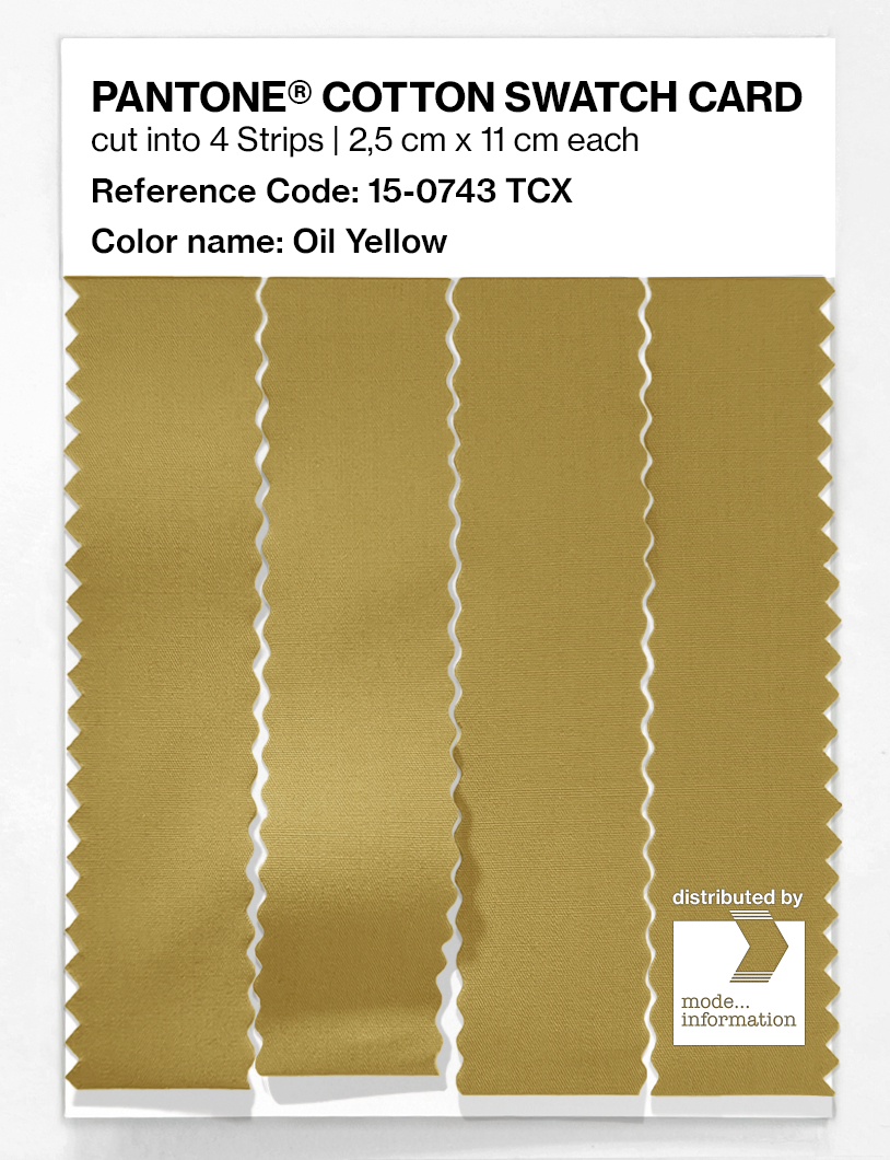 Artikelbild 3 des Artikels “PANTONE® COTTON SWATCH CARD 15-0743 TCX Oil Yellow “