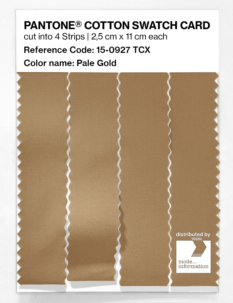 Product image 3 of the product “PANTONE® COTTON SWATCH CARD 15-0927 TCX Pale Gold ”
