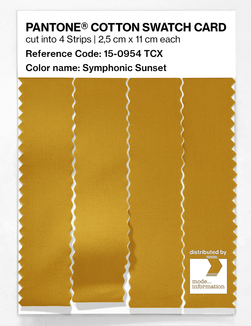 Product image 3 of the product “PANTONE® COTTON SWATCH CARD 15-0954 TCX Symphonic Sunset ”