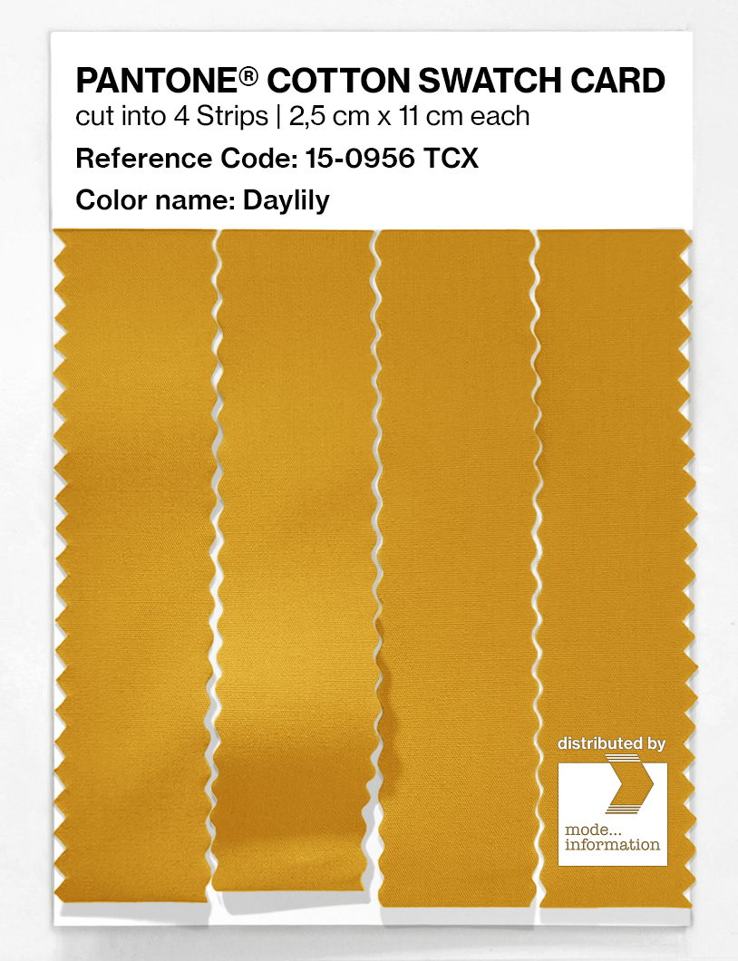 Product image 3 of the product “PANTONE® COTTON SWATCH CARD 15-0956 TCX Daylily ”