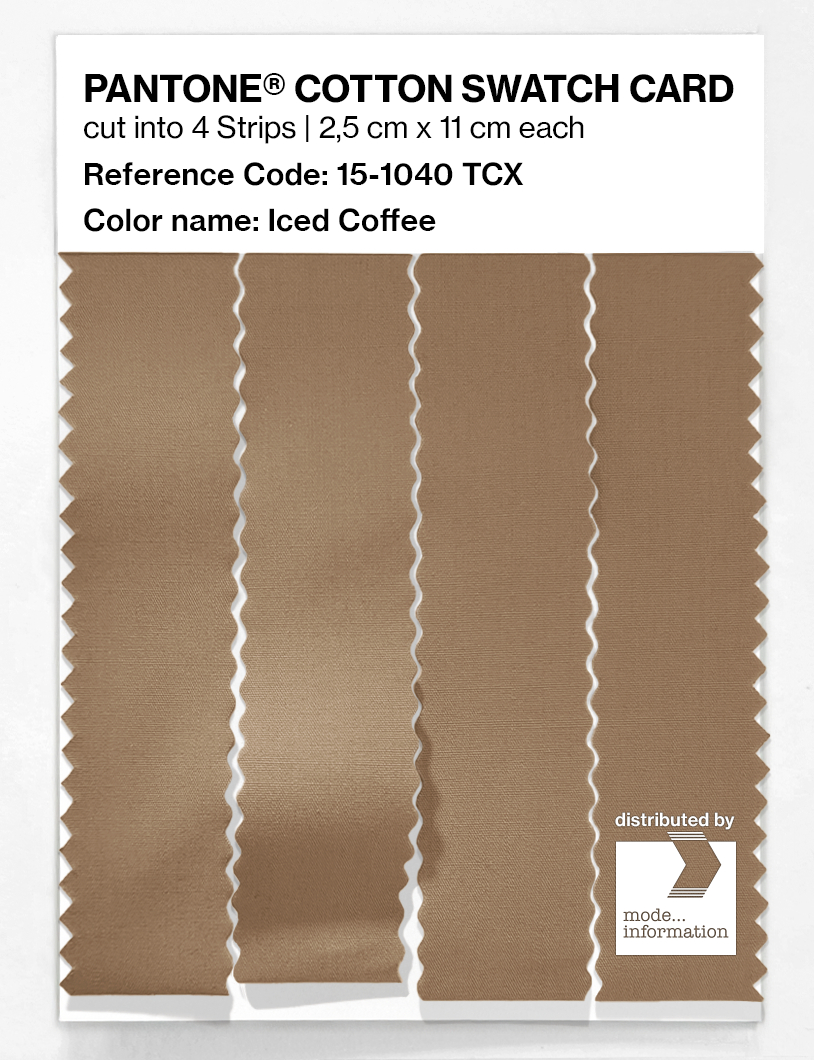 Product image 3 of the product “PANTONE® COTTON SWATCH CARD 15-1040 TCX Iced Coffee ”