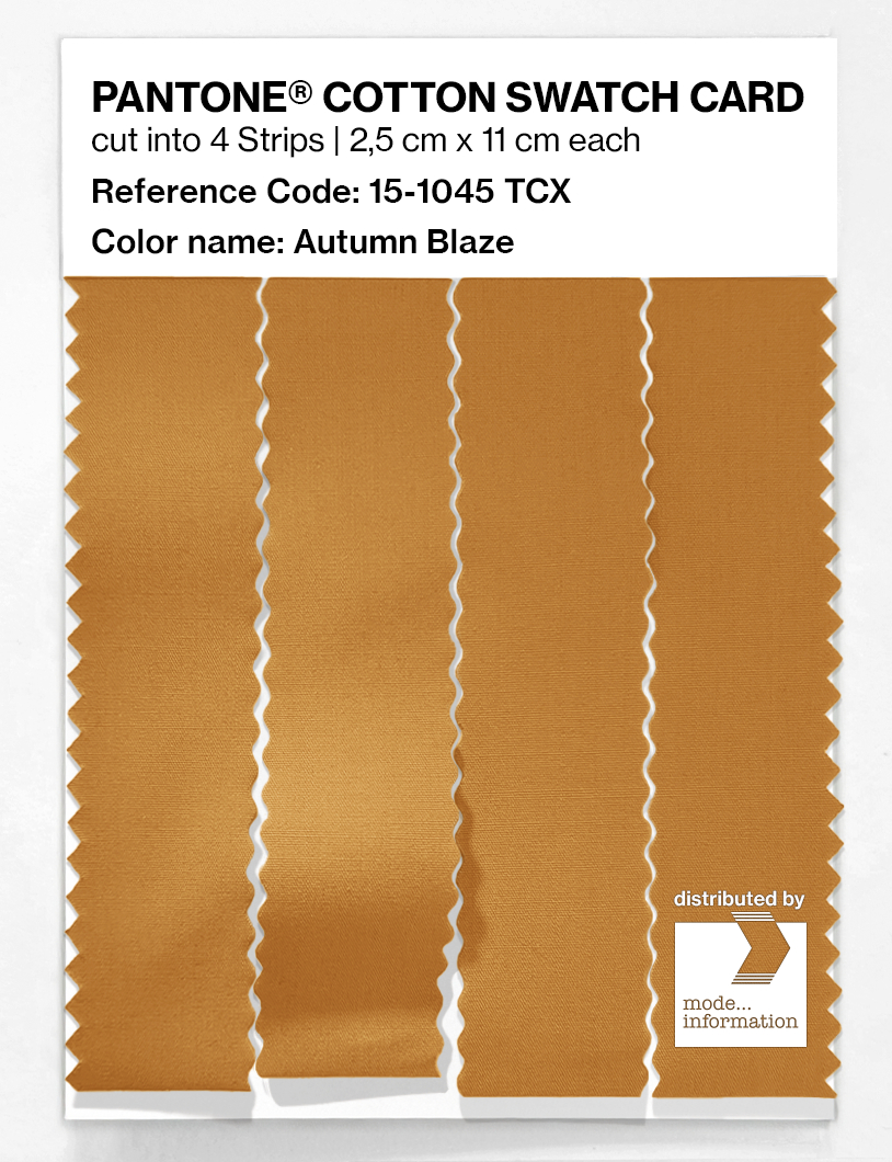 Product image 3 of the product “PANTONE® COTTON SWATCH CARD 15-1045 TCX Autumn Blaze ”