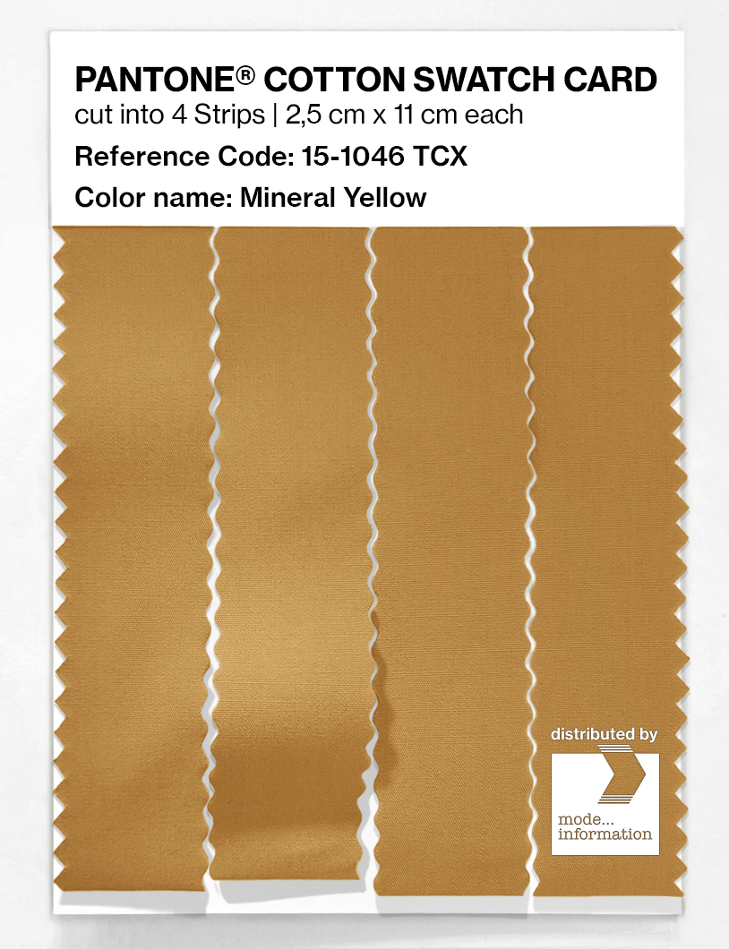Product image 3 of the product “PANTONE® COTTON SWATCH CARD 15-1046 TCX Mineral Yellow ”