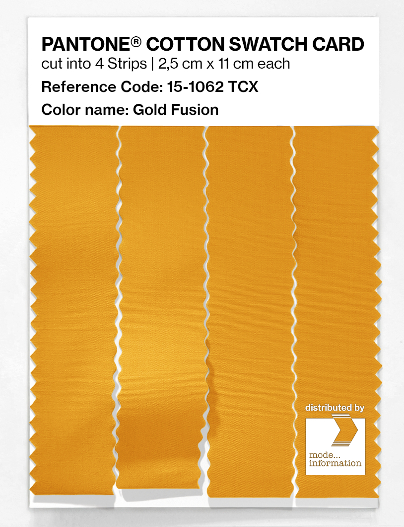 Product image 3 of the product “PANTONE® COTTON SWATCH CARD 15-1062 TCX Gold Fusion ”