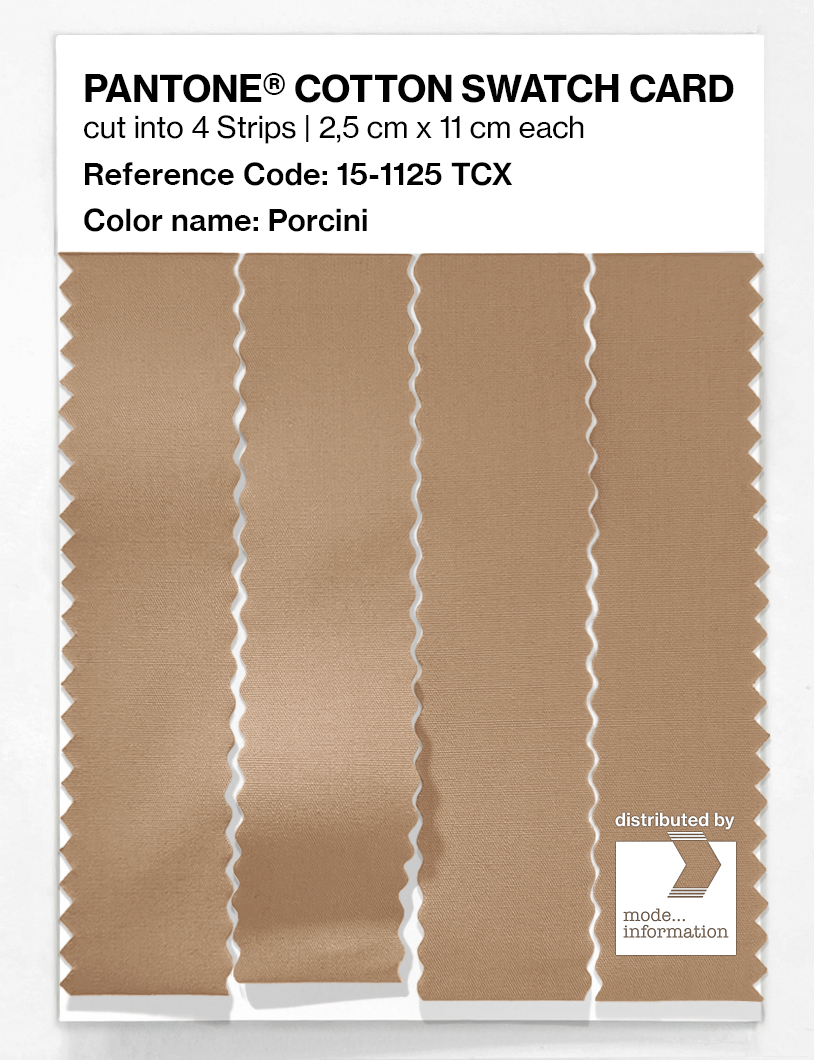 Product image 3 of the product “PANTONE® COTTON SWATCH CARD 15-1125 TCX Porcini ”