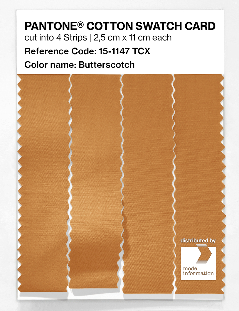 Product image 3 of the product “PANTONE® COTTON SWATCH CARD 15-1147 TCX Butterscotch ”