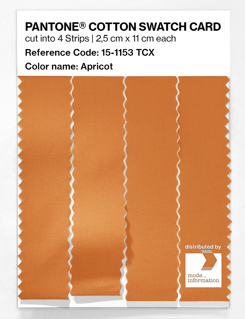 Product image 3 of the product “PANTONE® COTTON SWATCH CARD 15-1153 TCX Apricot ”