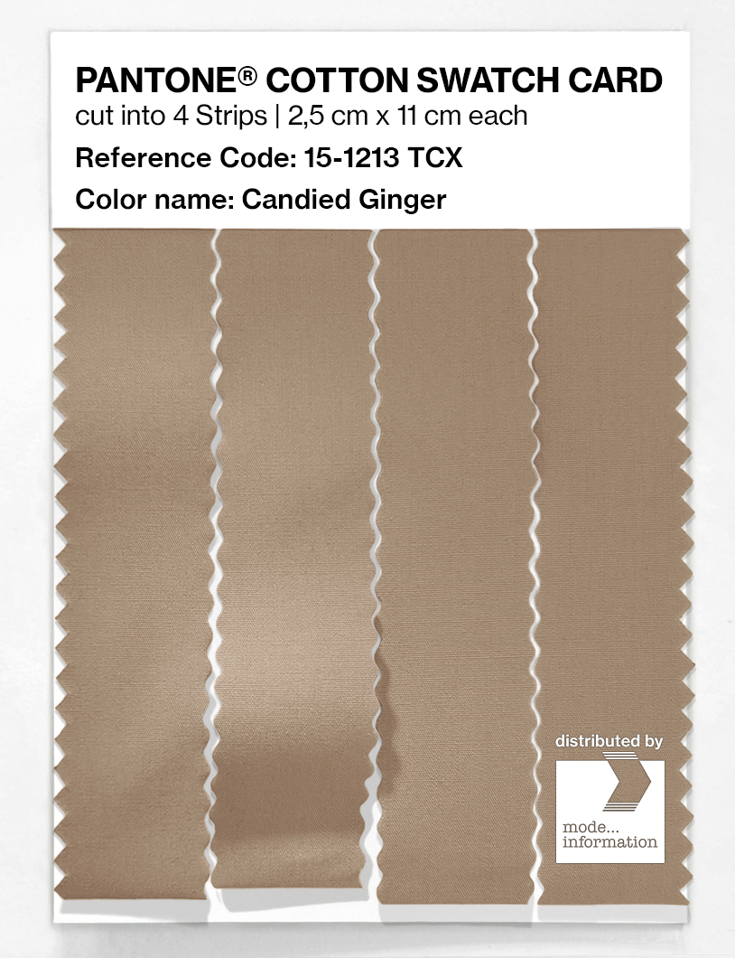 Product image 3 of the product “PANTONE® COTTON SWATCH CARD 15-1213 TCX Candied Ginger ”