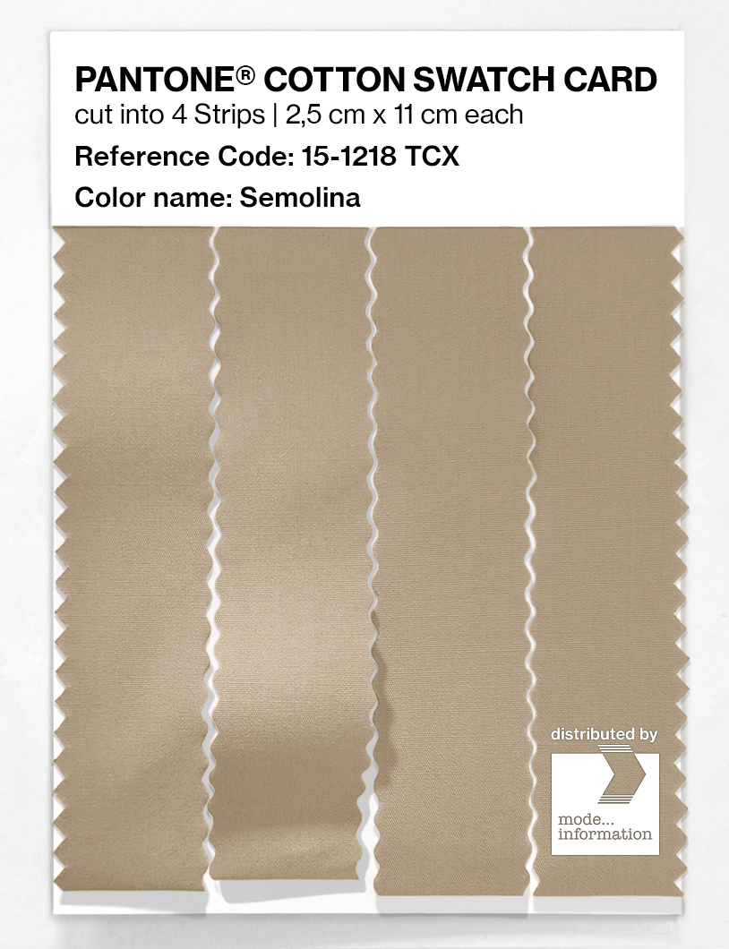 Product image 3 of the product “PANTONE® COTTON SWATCH CARD 15-1218 TCX Semolina ”