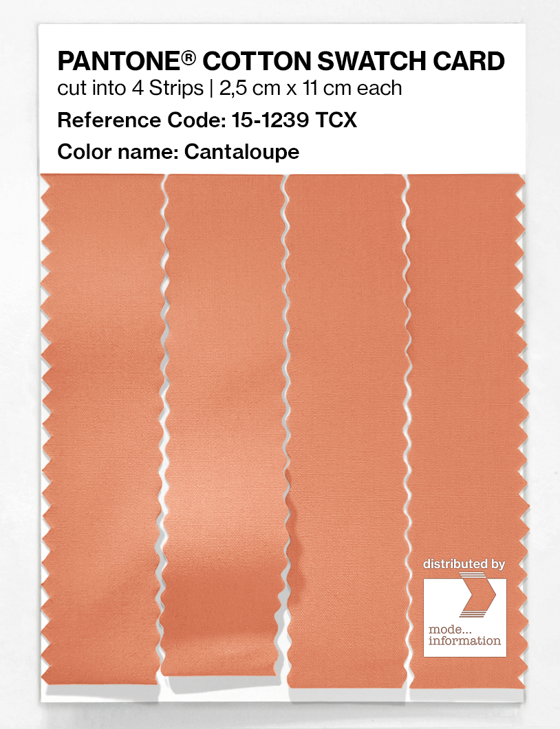 Product image 3 of the product “PANTONE® COTTON SWATCH CARD 15-1239 TCX Cantaloupe ”