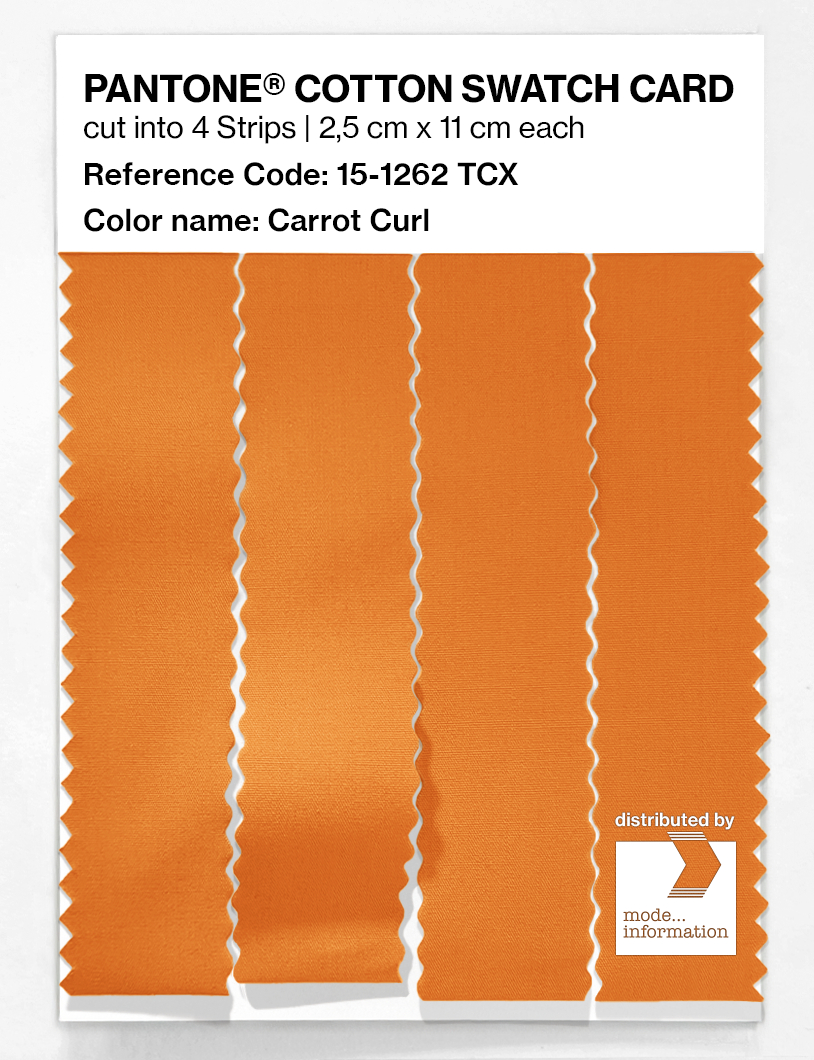Product image 3 of the product “PANTONE® COTTON SWATCH CARD 15-1262 TCX Carrot Curl ”