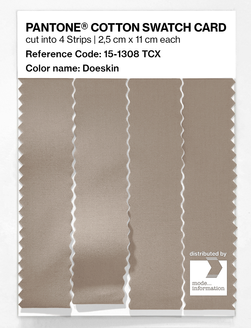 Product image 3 of the product “PANTONE® COTTON SWATCH CARD 15-1308 TCX Doeskin ”
