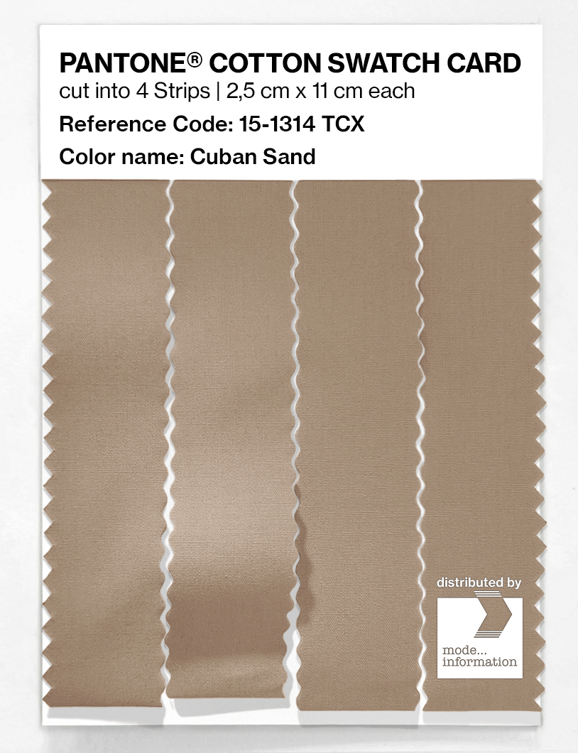 Product image 3 of the product “PANTONE® COTTON SWATCH CARD 15-1314 TCX Cuban Sand ”