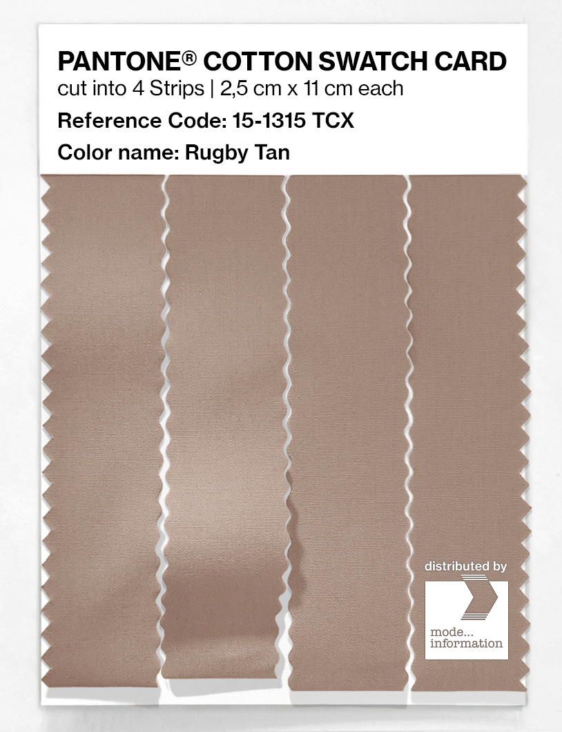 Product image 3 of the product “PANTONE® COTTON SWATCH CARD 15-1315 TCX Rugby Tan ”