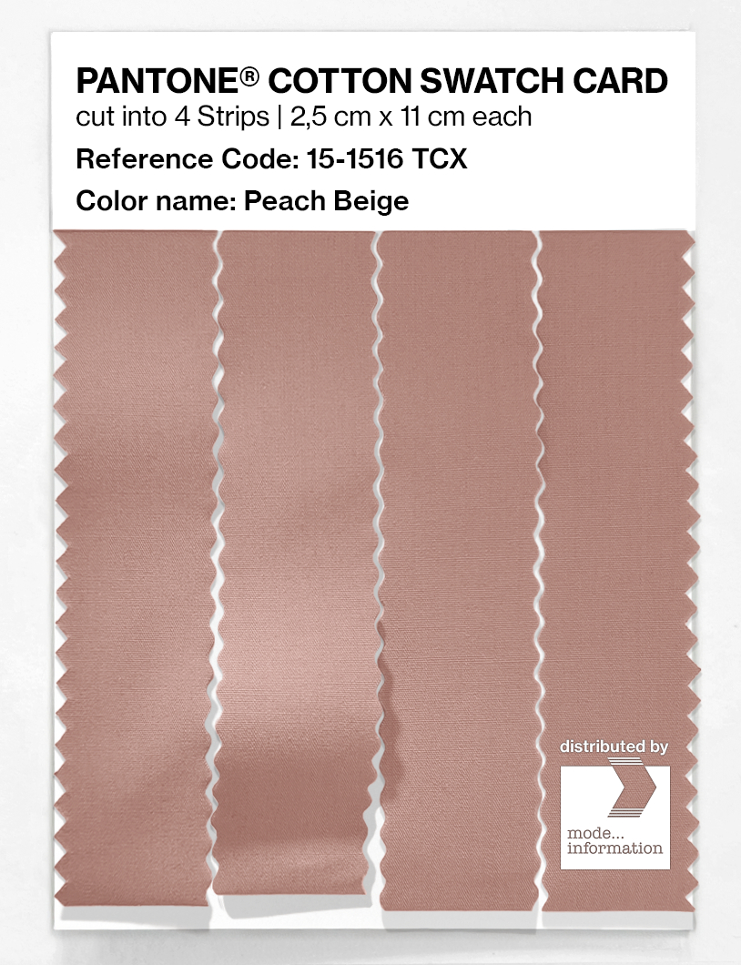 Product image 3 of the product “PANTONE® COTTON SWATCH CARD 15-1516 TCX Peach Beige ”