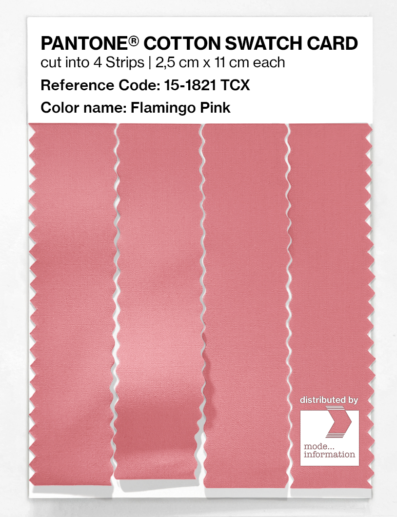 Product image 3 of the product “PANTONE® COTTON SWATCH CARD 15-1821 TCX Flamingo Pink ”