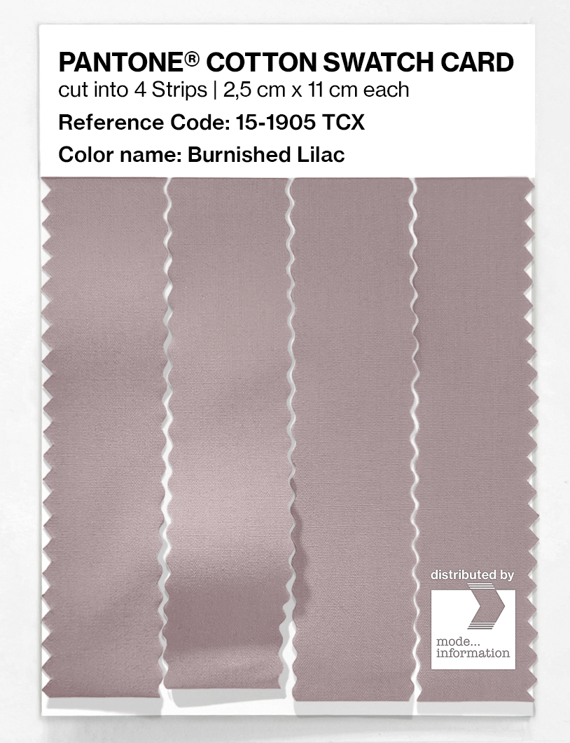 Product image 3 of the product “PANTONE® COTTON SWATCH CARD 15-1905 TCX Burnished Lilac ”