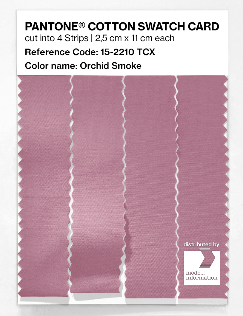 Product image 3 of the product “PANTONE® COTTON SWATCH CARD 15-2210 TCX Orchid Smoke ”