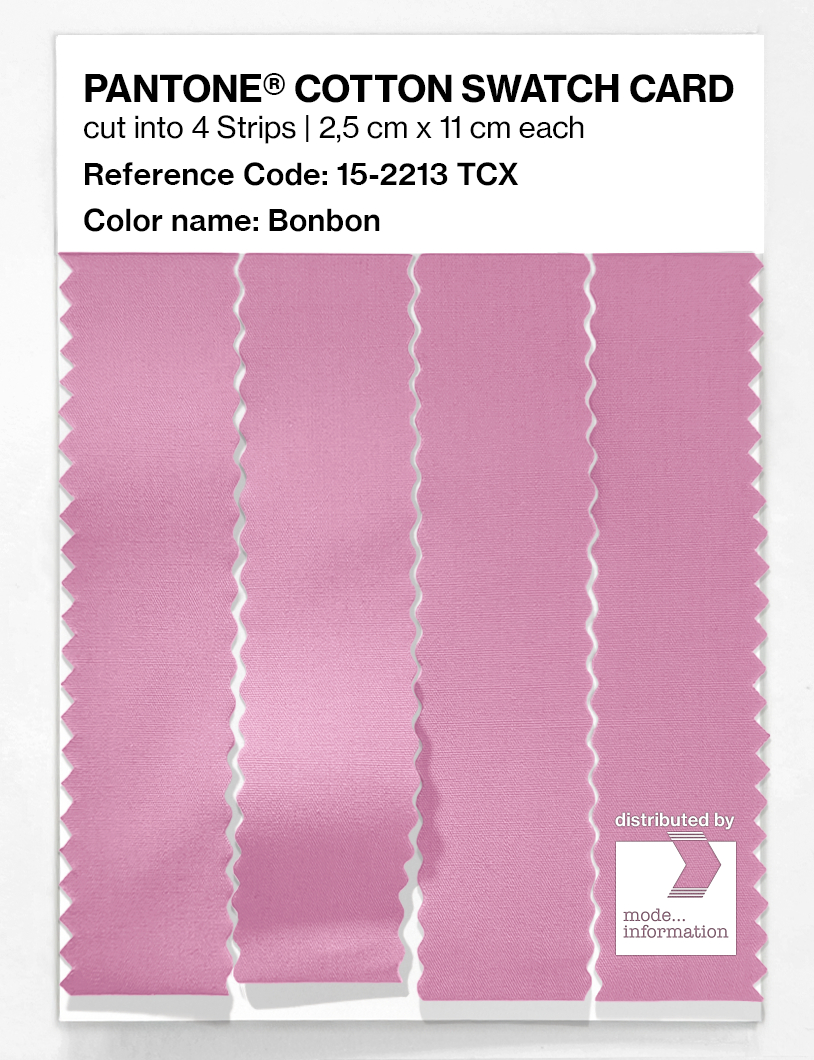 Product image 3 of the product “PANTONE® COTTON SWATCH CARD 15-2213 TCX Bonbon ”