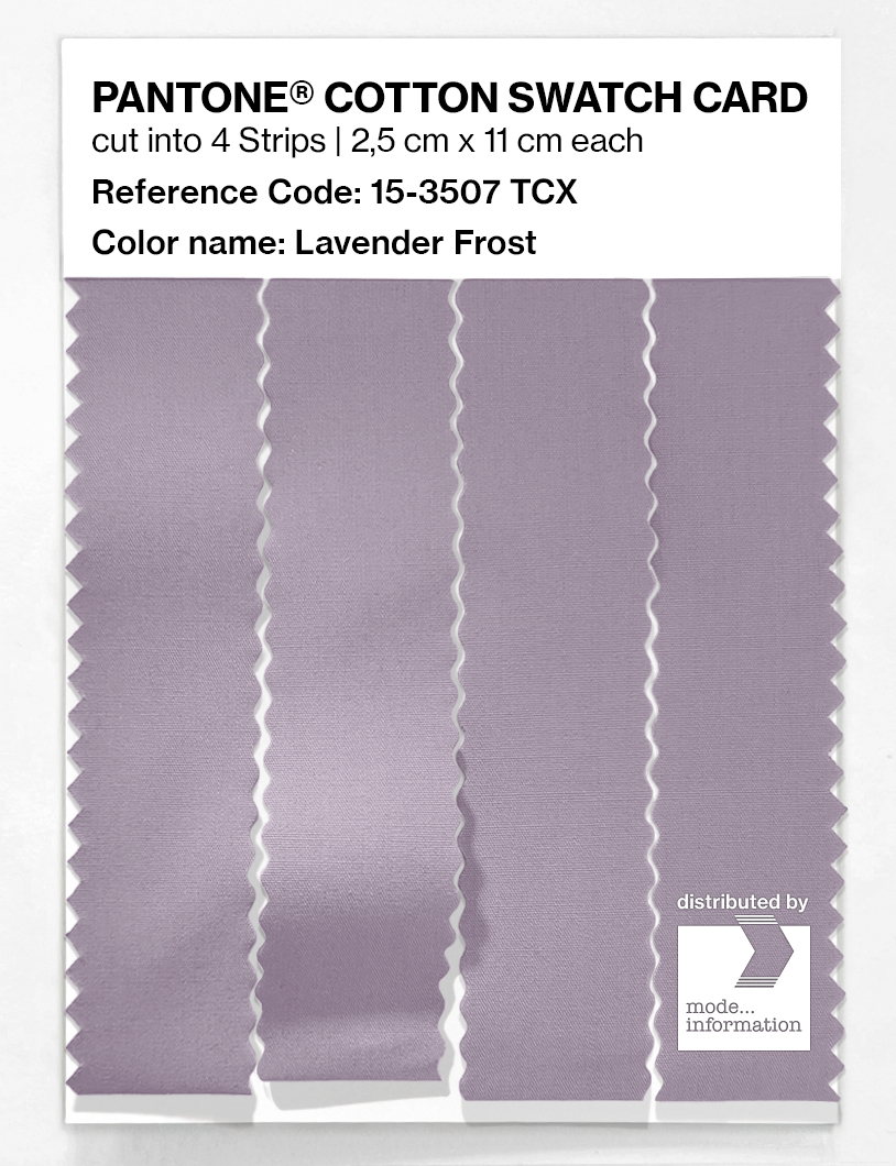 Product image 3 of the product “PANTONE® COTTON SWATCH CARD 15-3507 TCX Lavender Frost ”