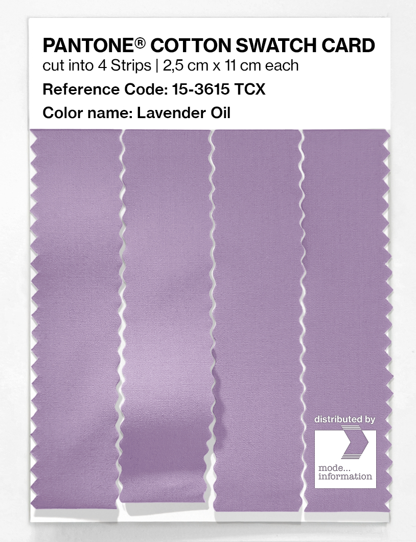 Product image 3 of the product “PANTONE® COTTON SWATCH CARD 15-3615 TCX Lavender Oil ”