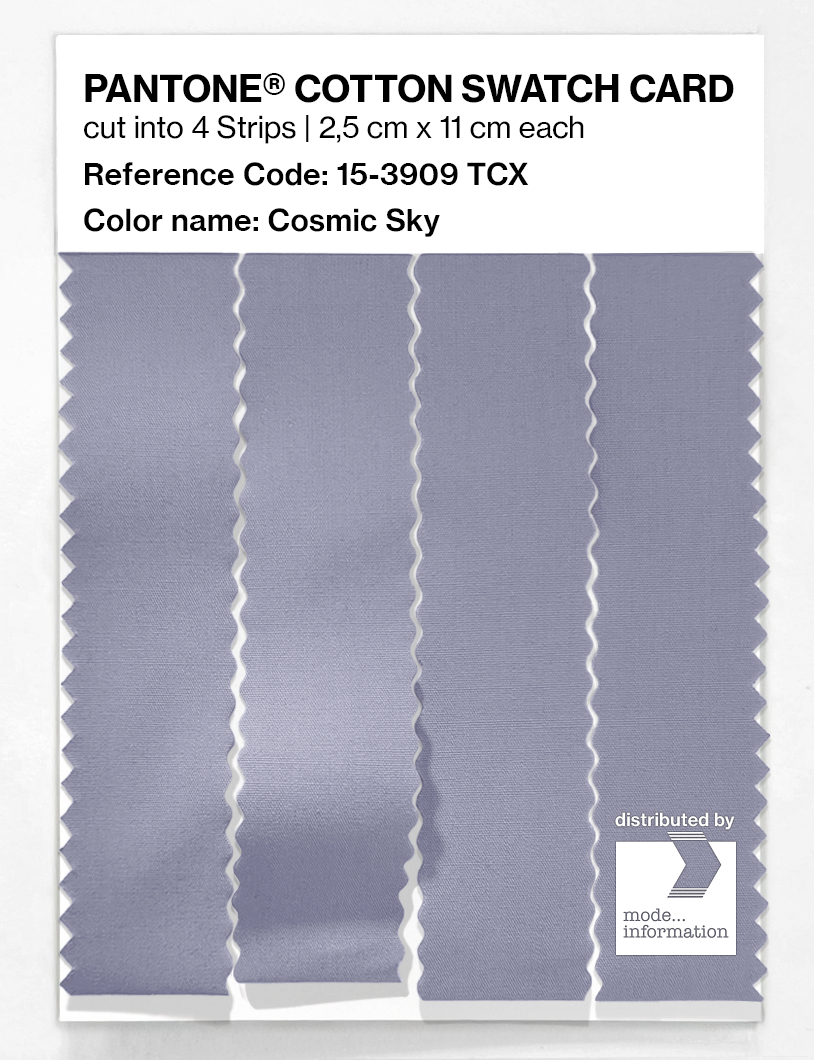 Artikelbild 3 des Artikels “PANTONE® COTTON SWATCH CARD 15-3909 TCX Cosmic Sky “