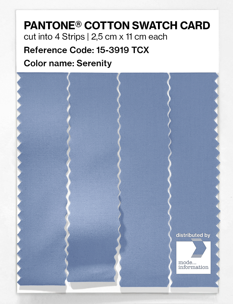 Product image 3 of the product “PANTONE® COTTON SWATCH CARD 15-3919 TCX Serenity ”