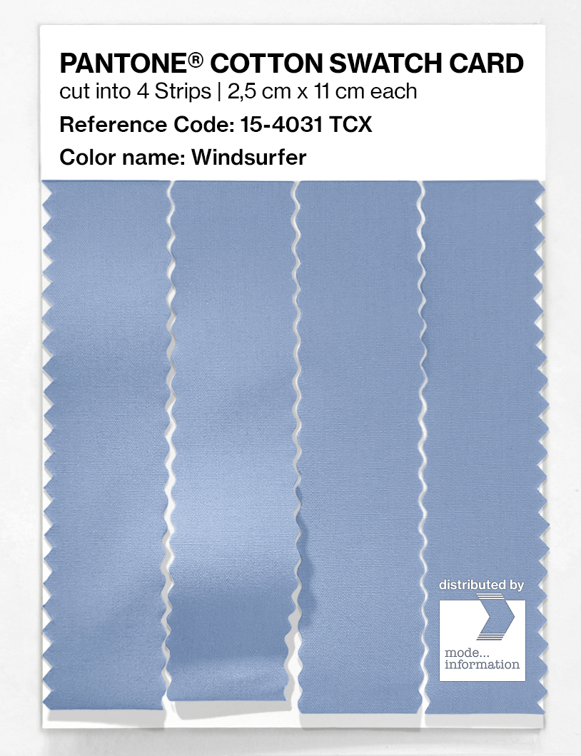 Product image 3 of the product “PANTONE® COTTON SWATCH CARD 15-4031 TCX Windsurfer ”