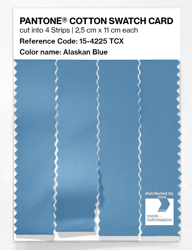 Product image 3 of the product “PANTONE® COTTON SWATCH CARD 15-4225 TCX Alaskan Blue ”