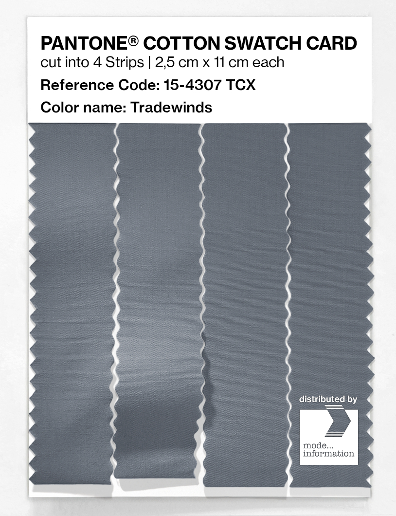 Product image 3 of the product “PANTONE® COTTON SWATCH CARD 15-4307 TCX Tradewinds ”