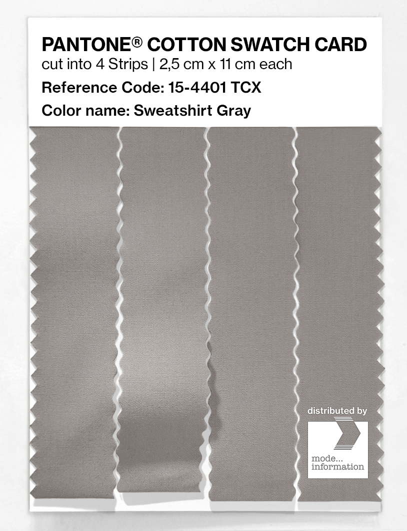 Product image 3 of the product “PANTONE® COTTON SWATCH CARD 15-4401 TCX Sweatshirt Gray ”