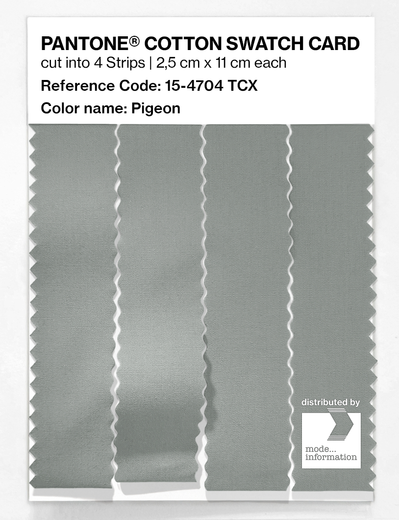 Product image 3 of the product “PANTONE® COTTON SWATCH CARD 15-4704 TCX Pigeon ”