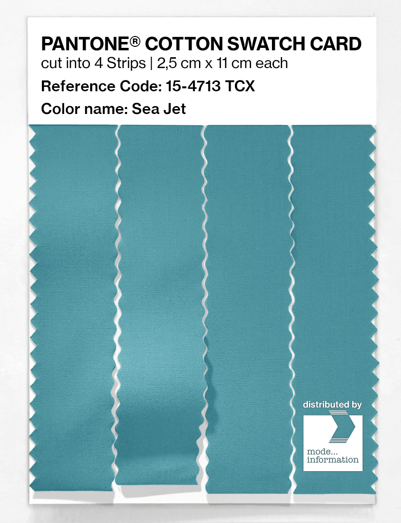 Product image 3 of the product “PANTONE® COTTON SWATCH CARD 15-4713 TCX Sea Jet ”