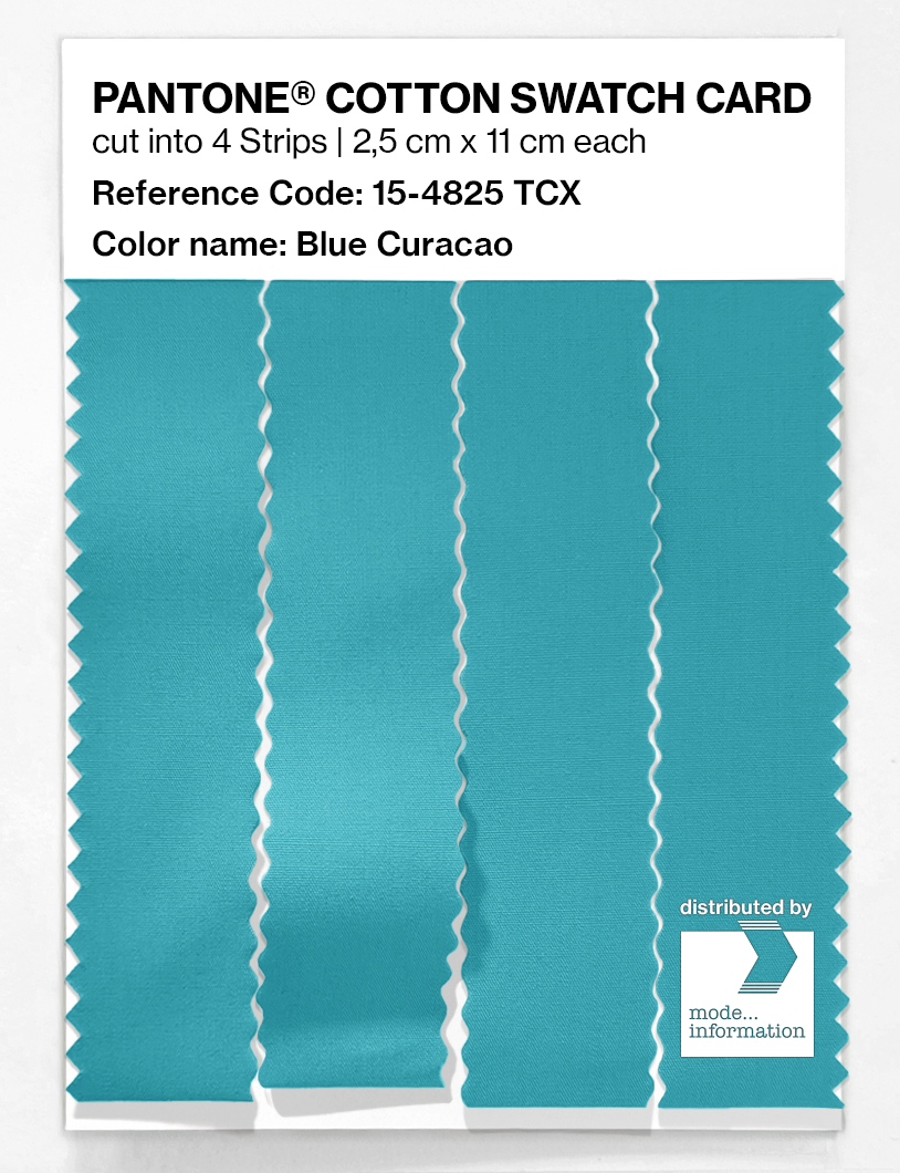 Artikelbild 3 des Artikels “PANTONE® COTTON SWATCH CARD 15-4825 TCX Blue Curacao “