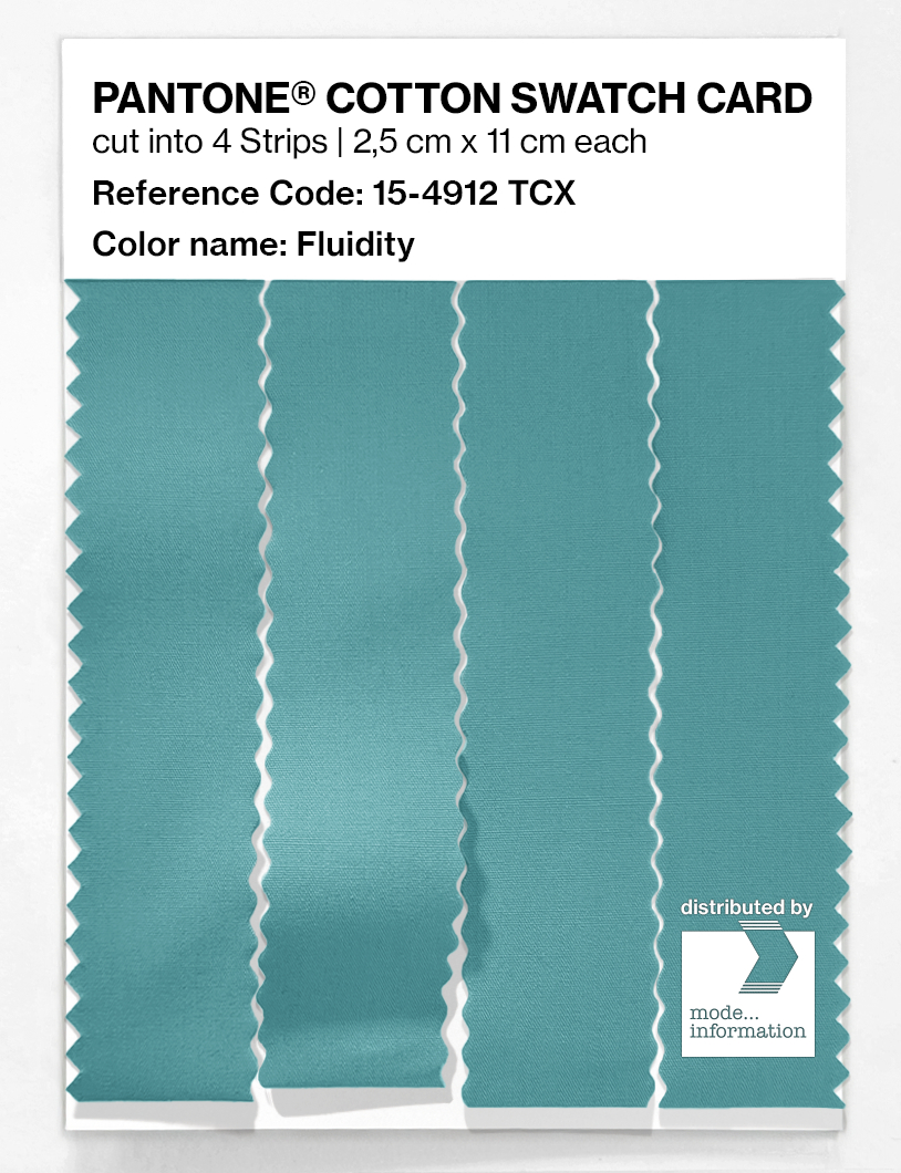 Product image 3 of the product “PANTONE® COTTON SWATCH CARD 15-4912 TCX Fluidity ”