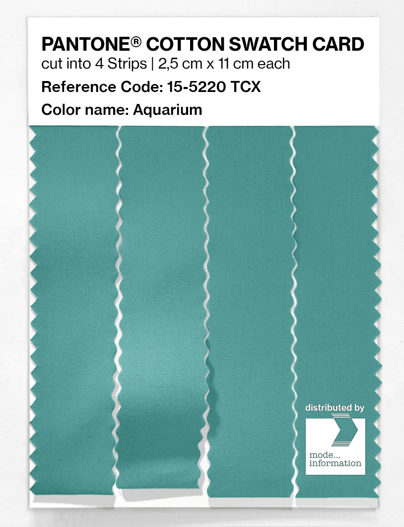 Product image 3 of the product “PANTONE® COTTON SWATCH CARD 15-5220 TCX Aquarium ”