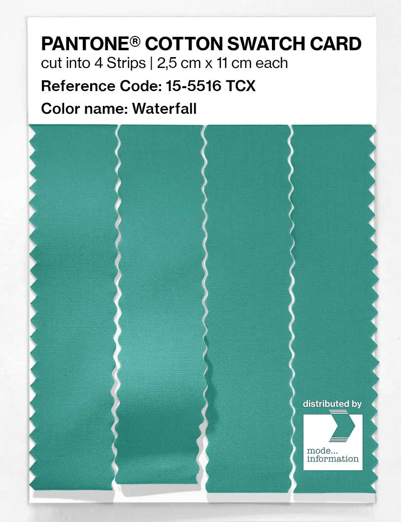 Product image 3 of the product “PANTONE® COTTON SWATCH CARD 15-5516 TCX Waterfall ”