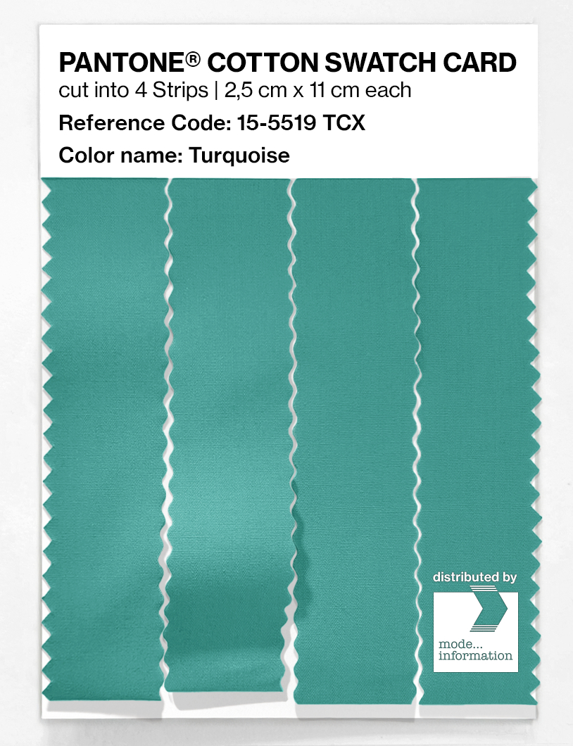 Product image 3 of the product “PANTONE® COTTON SWATCH CARD 15-5519 TCX Turquoise ”