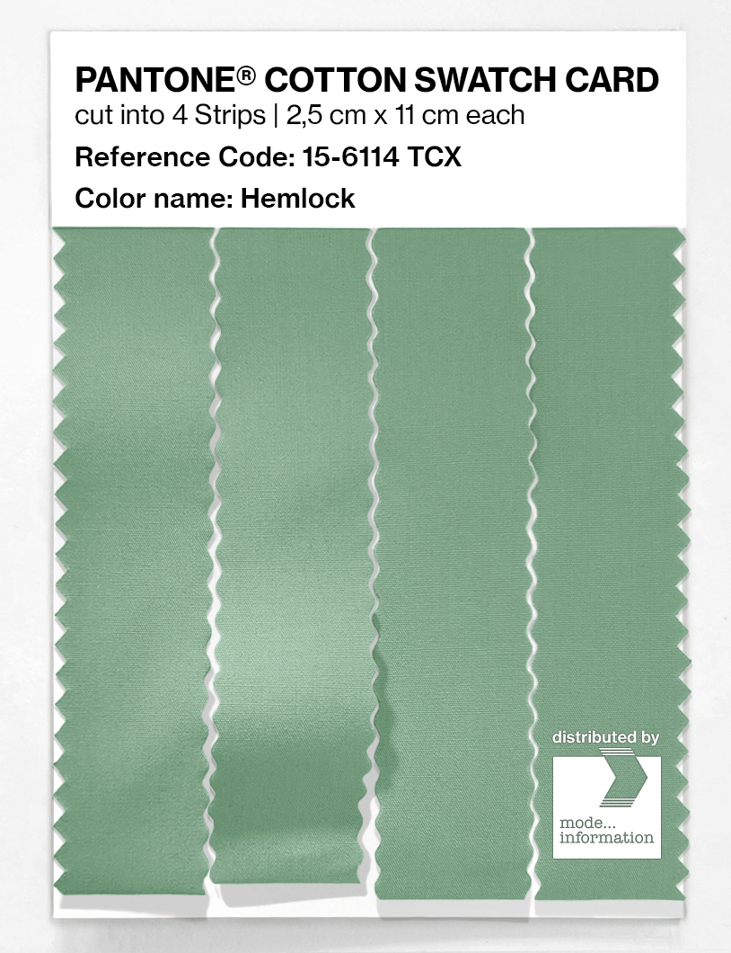 Product image 3 of the product “PANTONE® COTTON SWATCH CARD 15-6114 TCX Hemlock ”