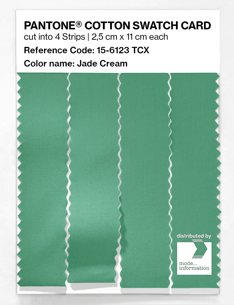 Product image 3 of the product “PANTONE® COTTON SWATCH CARD 15-6123 TCX Jade Cream ”